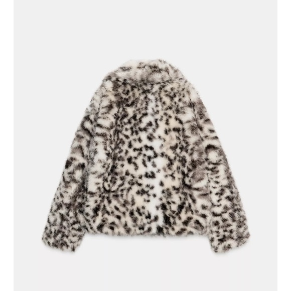 ZARA BLOGGERS FAV FAUX FUR ANIMAL PRINT COAT - Picture 10 of 10